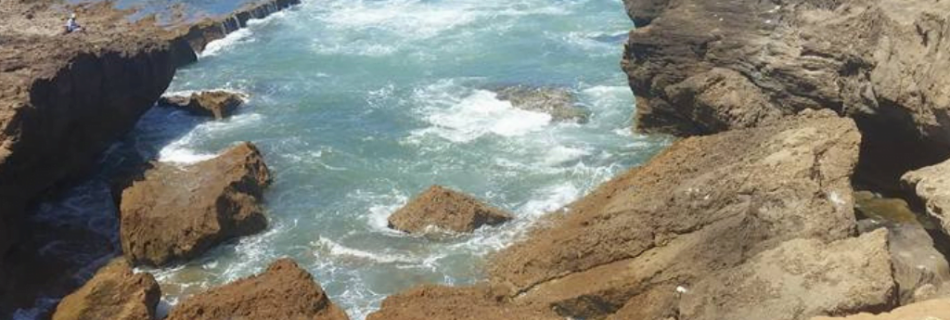 the Atlantic Ocean on the coast of Morocco in Rabat