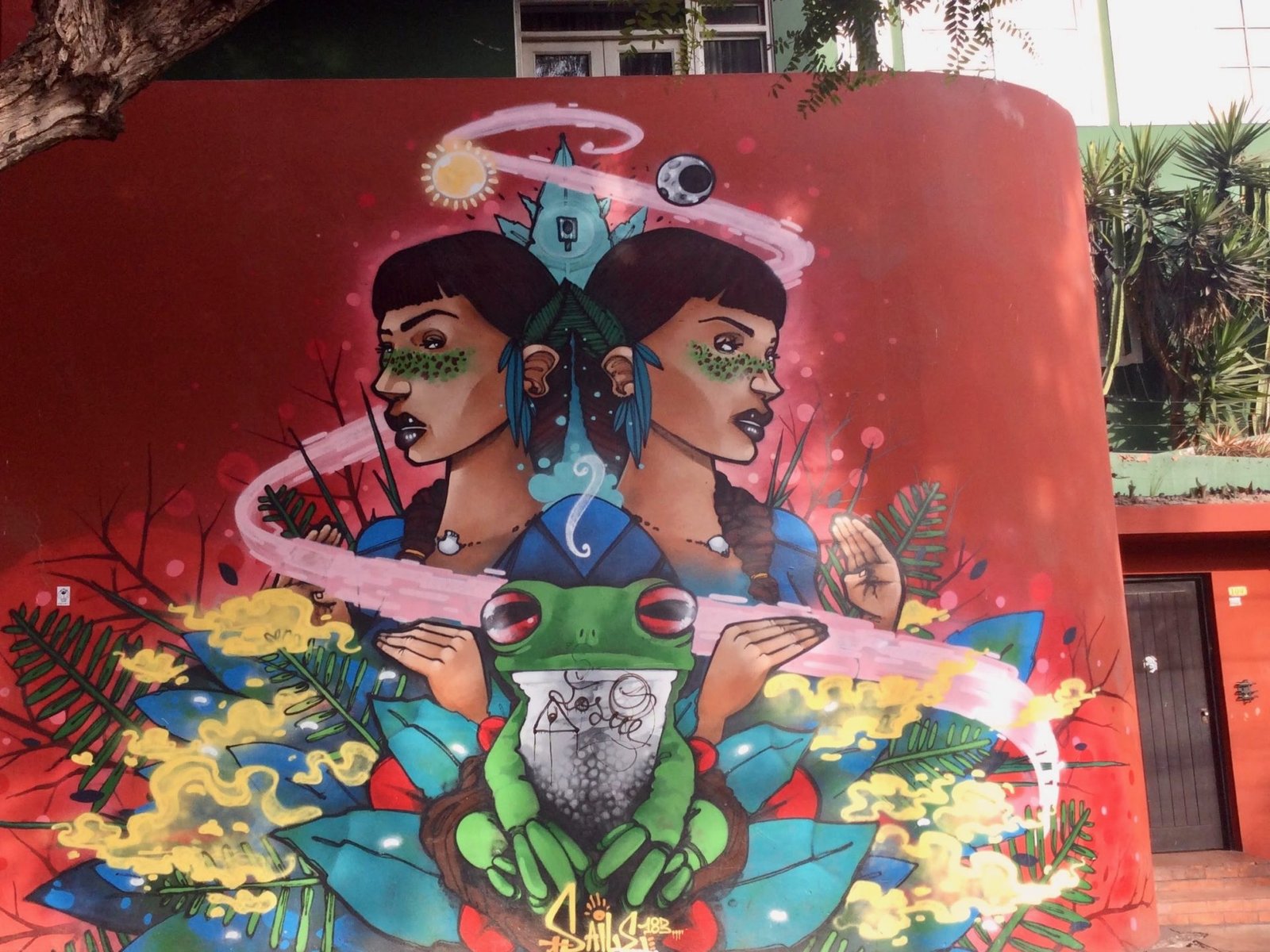 Street art in the Barranco neighborhood of Lima, Peru