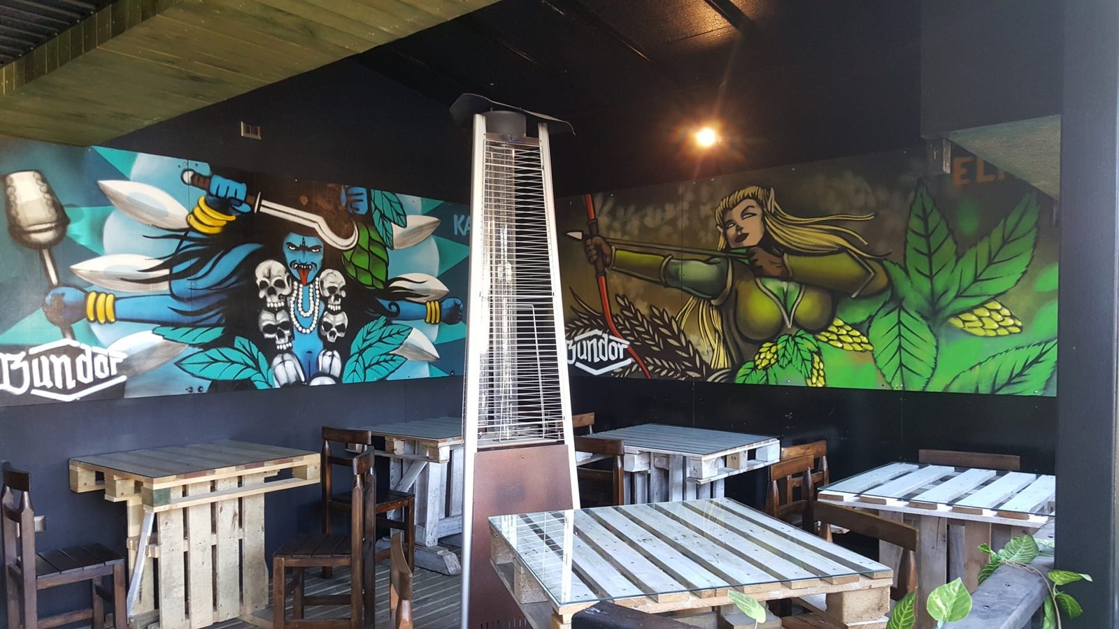 Bundor Brewery in Valdivia, Chile has some really cool artwork