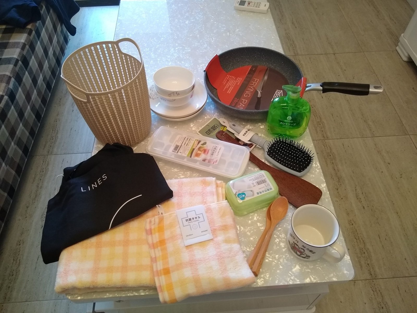my first apartment essentials haul from mini sou and bravo in china