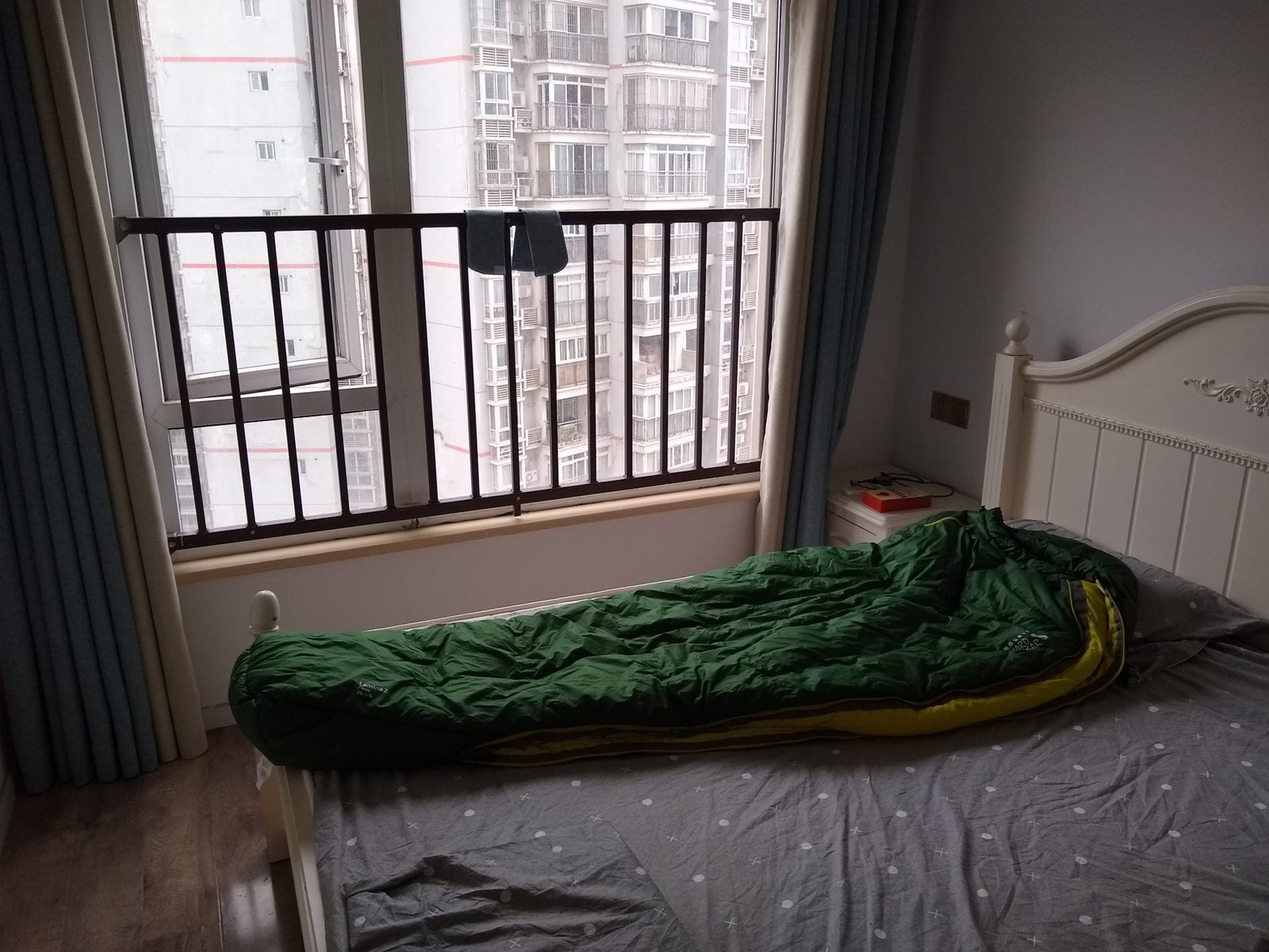 my bedroom in my chinese apartment: sparse, but a nice view