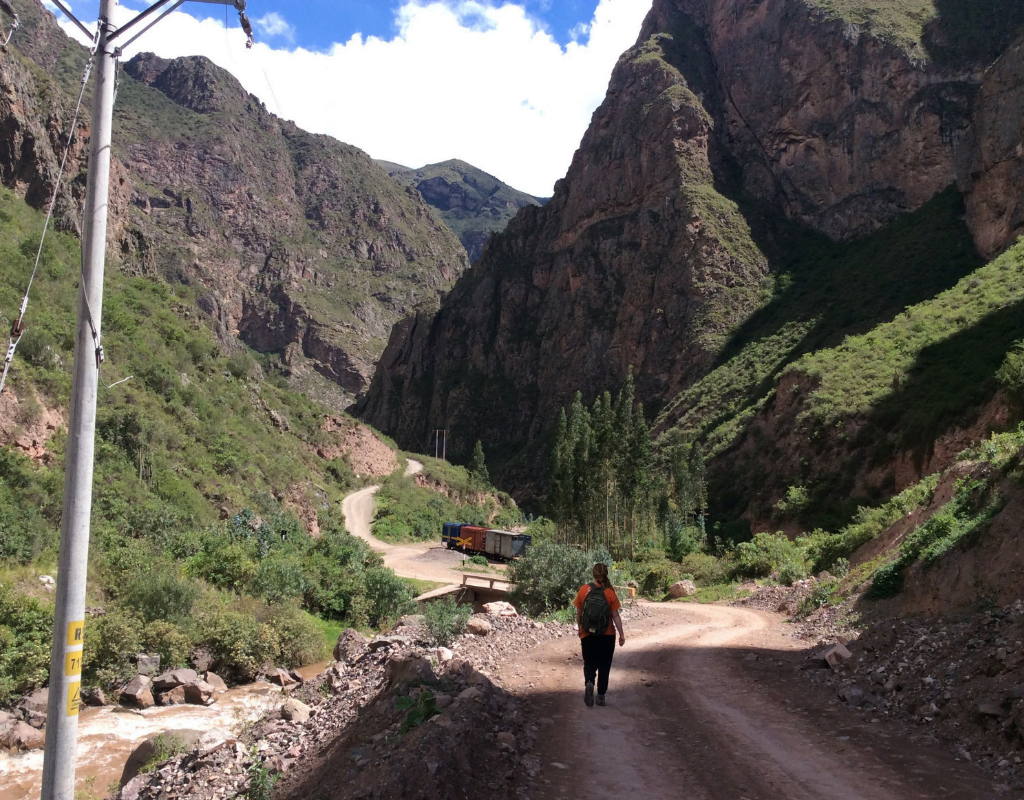 hiking in ollantaytambo in the sacred valley