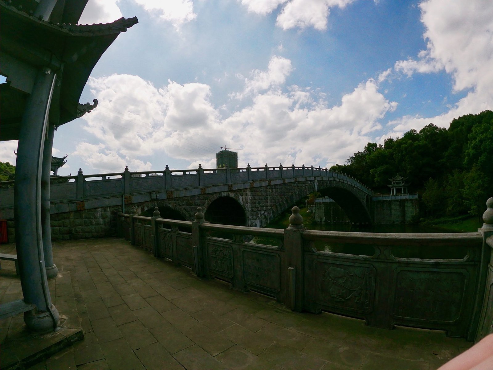 magic bridge at huayan temple in chongqing, china