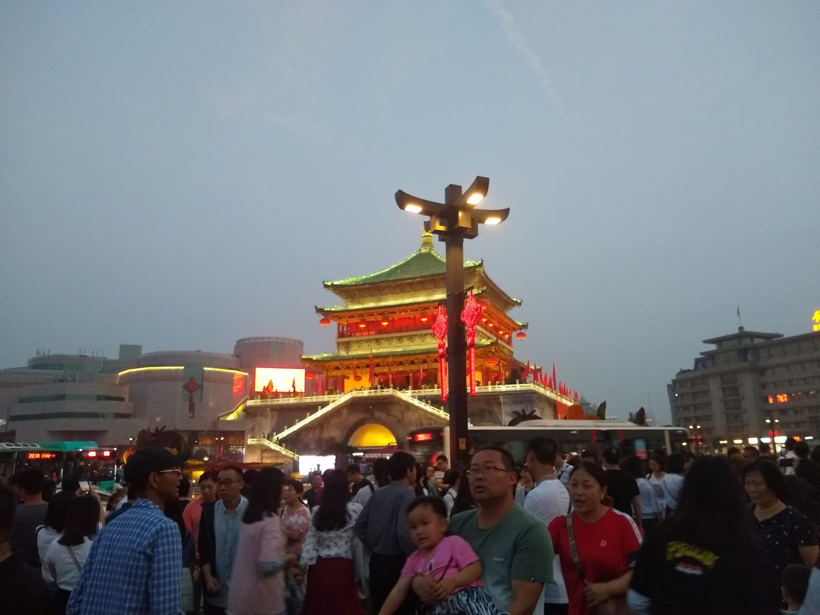 Trying to get to the Muslim Food Quarter in Xi'an during a national holiday is difficult