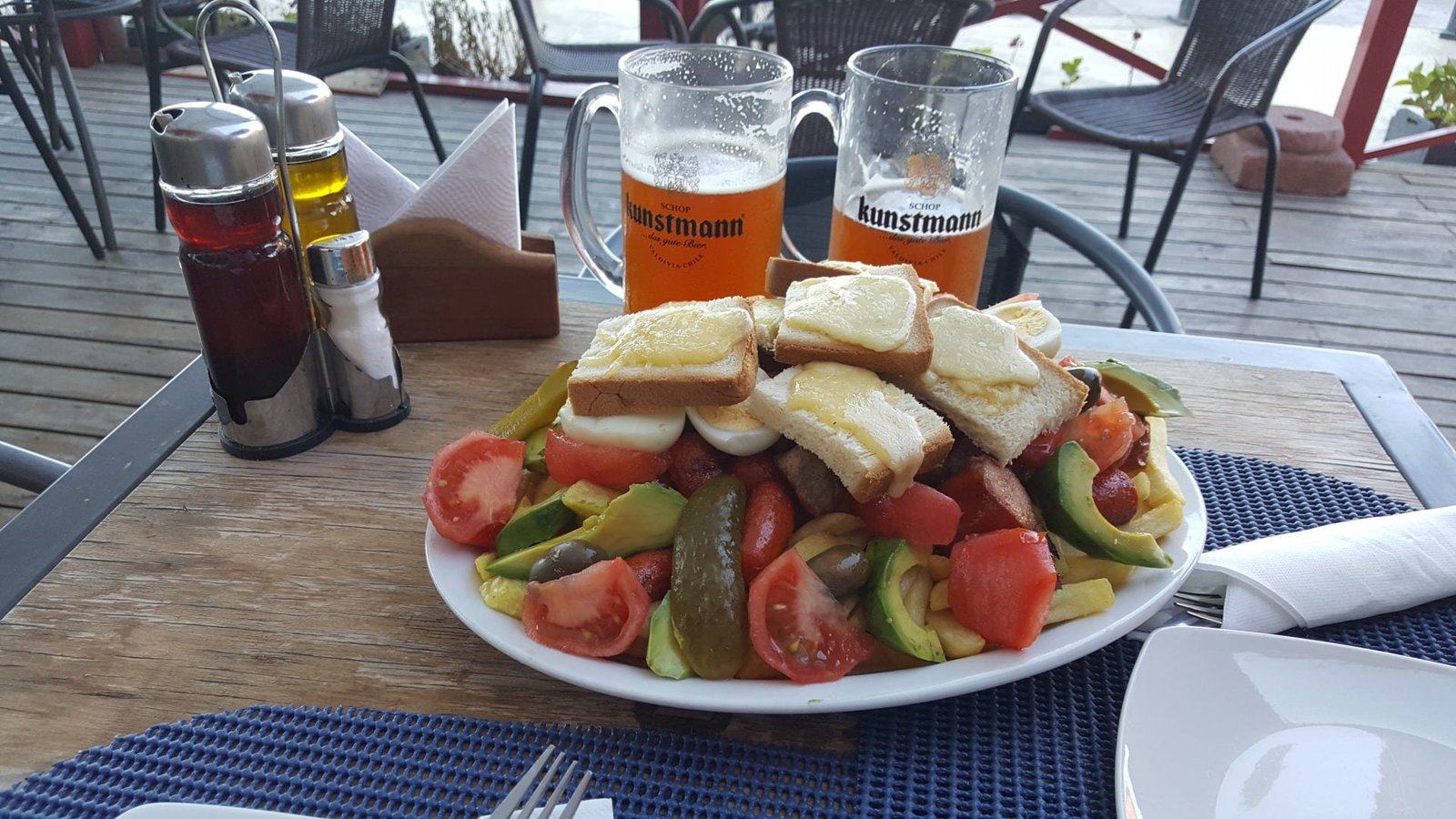 Pachinga, a German-Chilean food, in Puerto Varas, Chile.