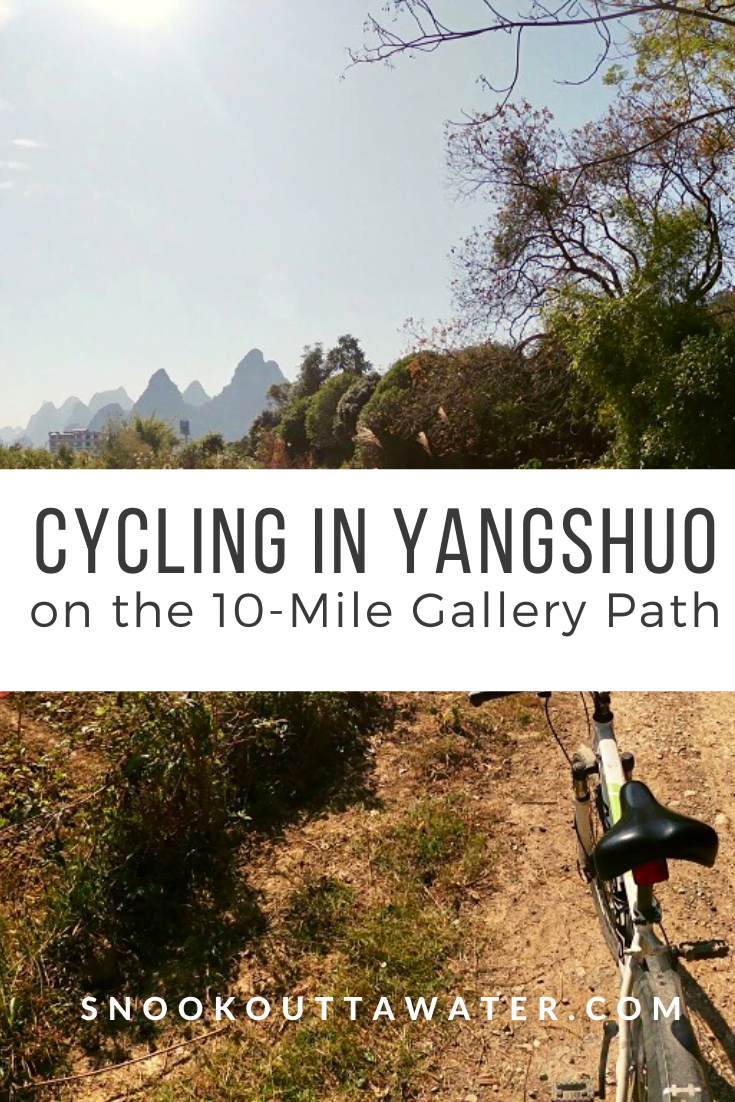 Cycling in Yangshuo, China | Biking the 10-Mile Gallery is a must-do if you're in the Guilin area of China. Yangshuo is a quick bus or train ride away, and offers beautiful views of the karst landscape.