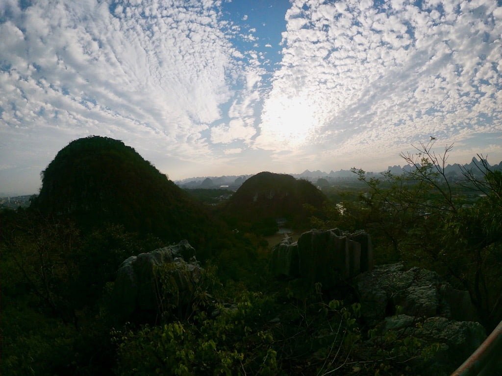 7 Stars Park, or Qixing Park, overlooking Guilin, one of the hiking options in Guilin.