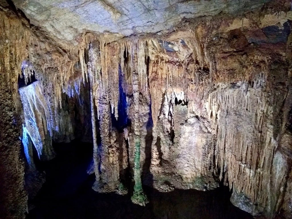Stalactites and stalagmites at Furong Cave, Wulong, China, along with some interesting lighting.