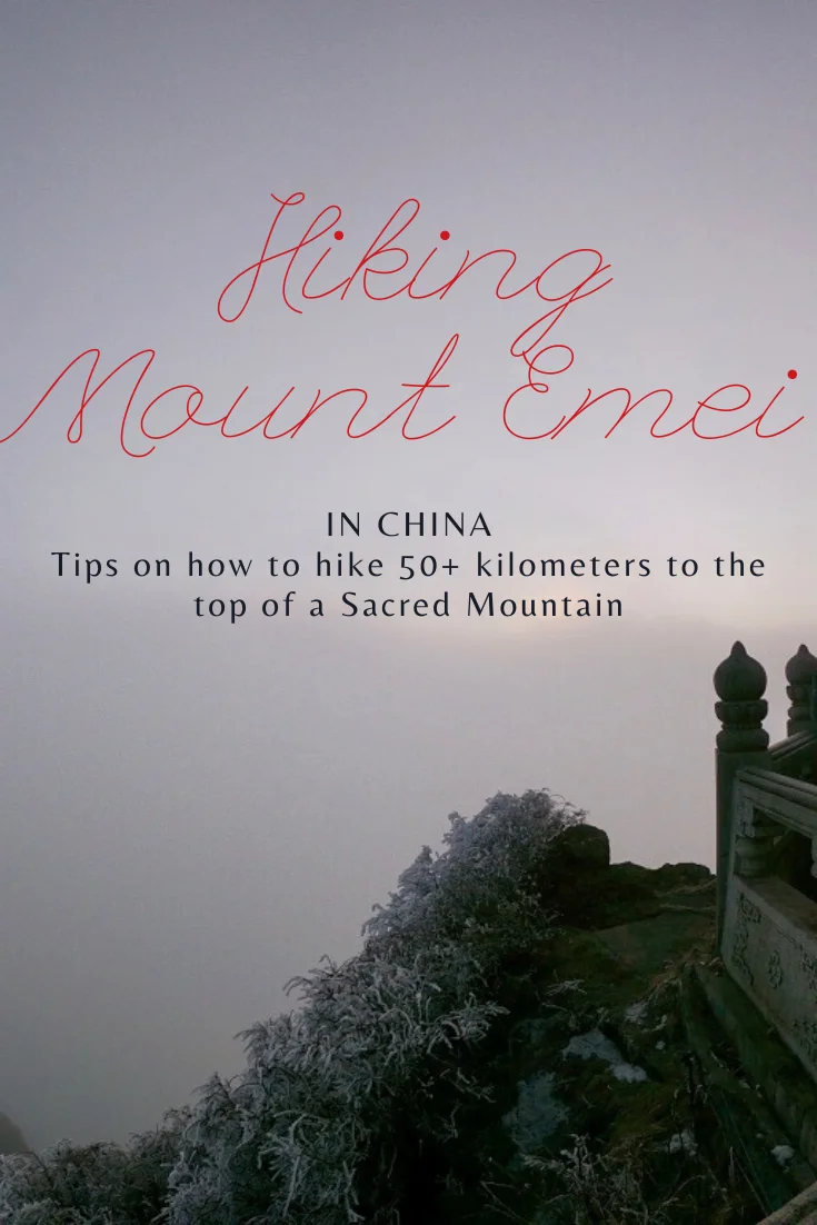 Hiking Emeishan, a Sacred Mountain in China Hiking Emeishan | Want to challenge yourself and visit one of the 4 Sacred Mountains in China? Here's how to hike this mountain on a 2-day trip.