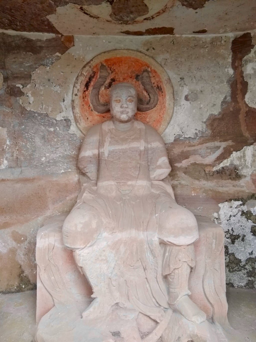 A statue of Zhenwu, a Taoist deity at Nanshan, Dazu Rock Carvings, Chongqing, China