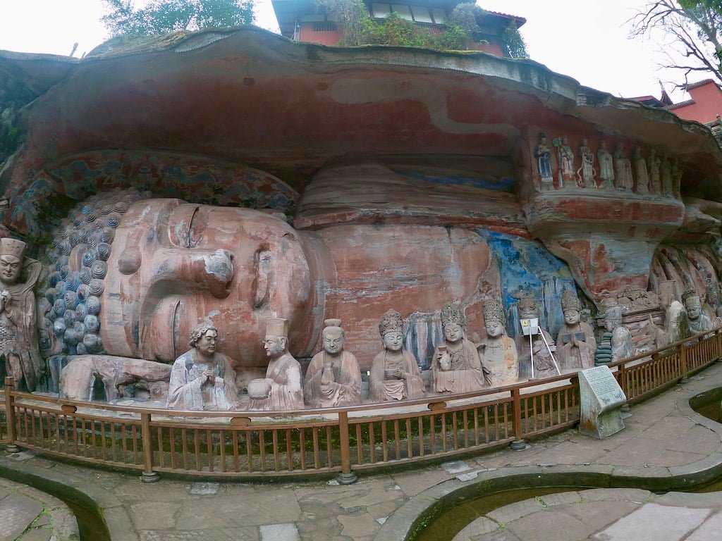 Resting Buddha in Nirvana at Dazu Rock Carvings at Baodingshan site